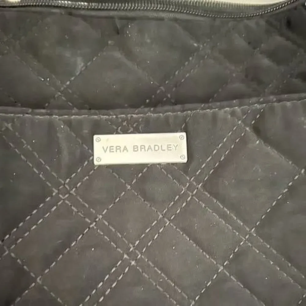 Vera Bradley Black Diaper Bag With Zebra Striped Lining